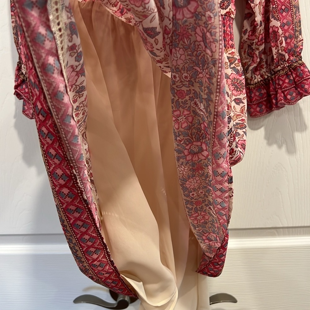 love the label Tippy Border Dress Pink Floral Womens Size Large - Picture 6 of 9